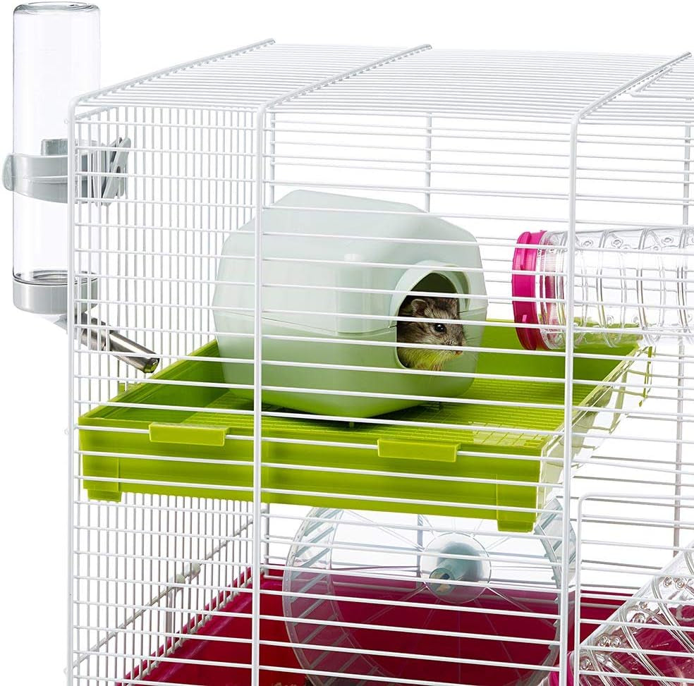 Laura Small Hamster Cage | Fun & Interactive Cage Measures 18.11L X 11.61W X 14.8H & Includes All Accessories